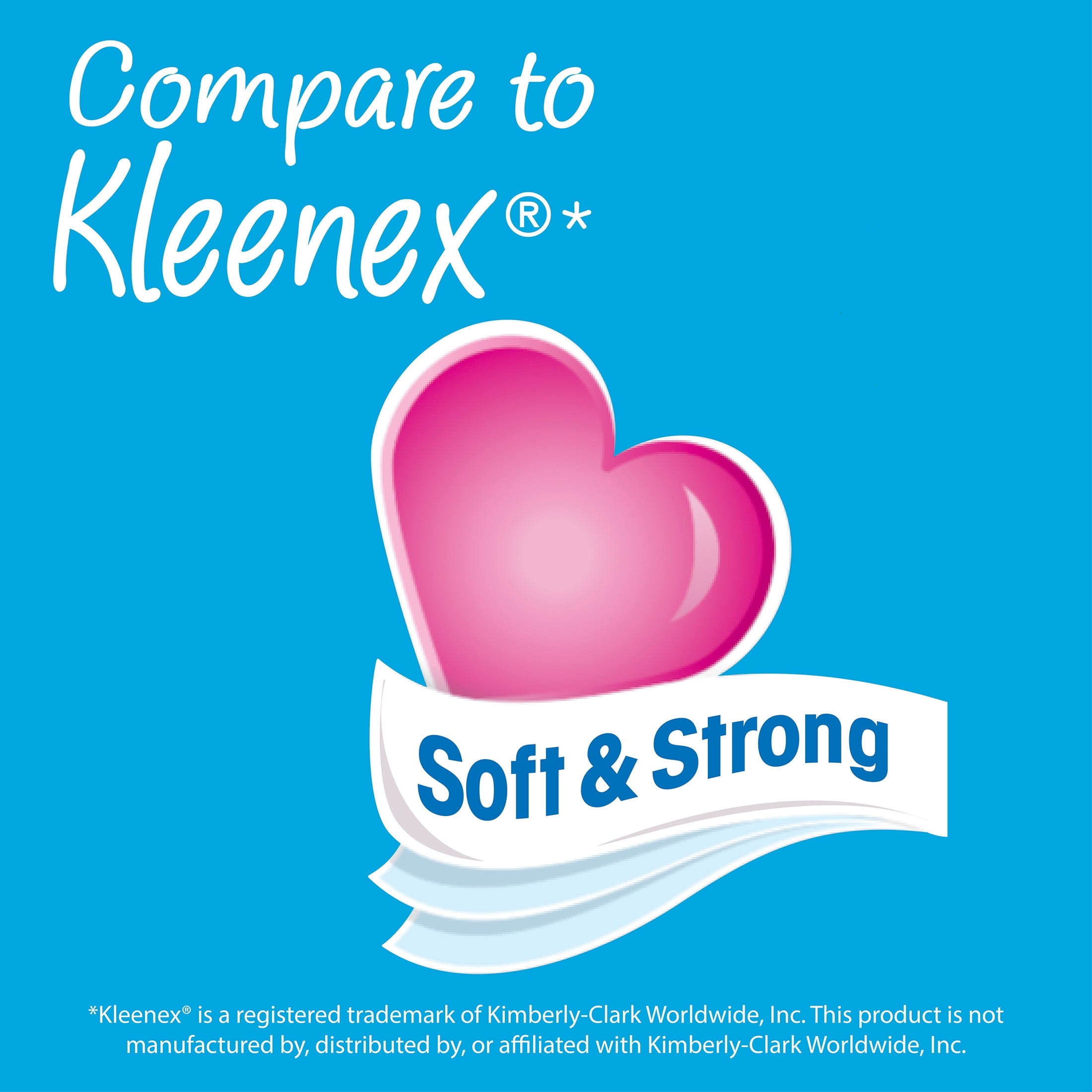 Great Value Everyday Soft Facial Tissues, 2 Flat Cartons, 160 Tissues per Flat, 2-Ply, Compare to Kleenex®